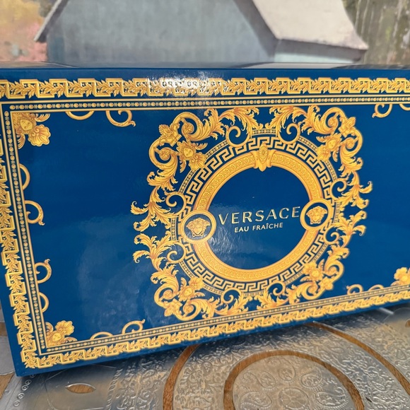 Versace Blue and Gold Perfume Packaging - Picture 1 of 4